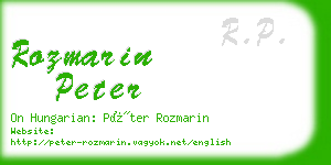 rozmarin peter business card
